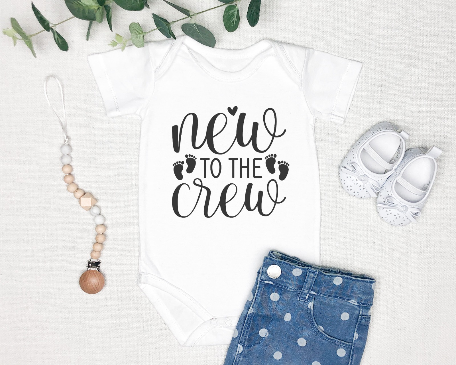 Body Bebelusi Unisex - New to the Crew cu Tălpițe – imagine 1