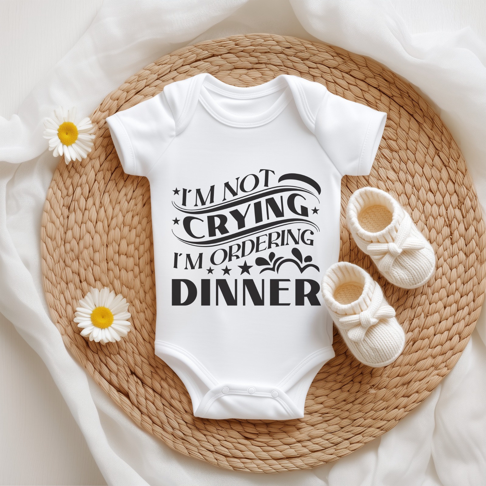 Body Bebelusi Amuzant - I'm Not Crying I'm Ordering Dinner – imagine 1