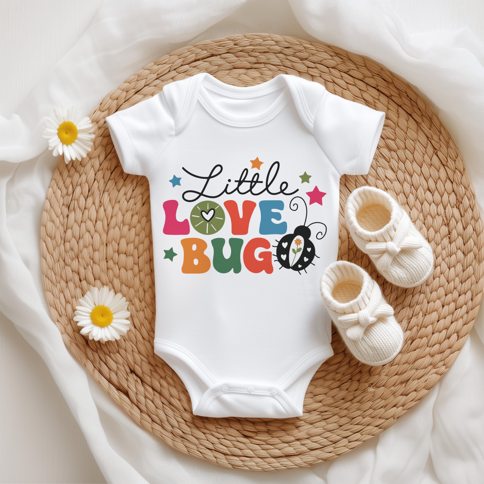 Body Bebelusi Groovy - Little Love Bug cu Buburuză – imagine 1