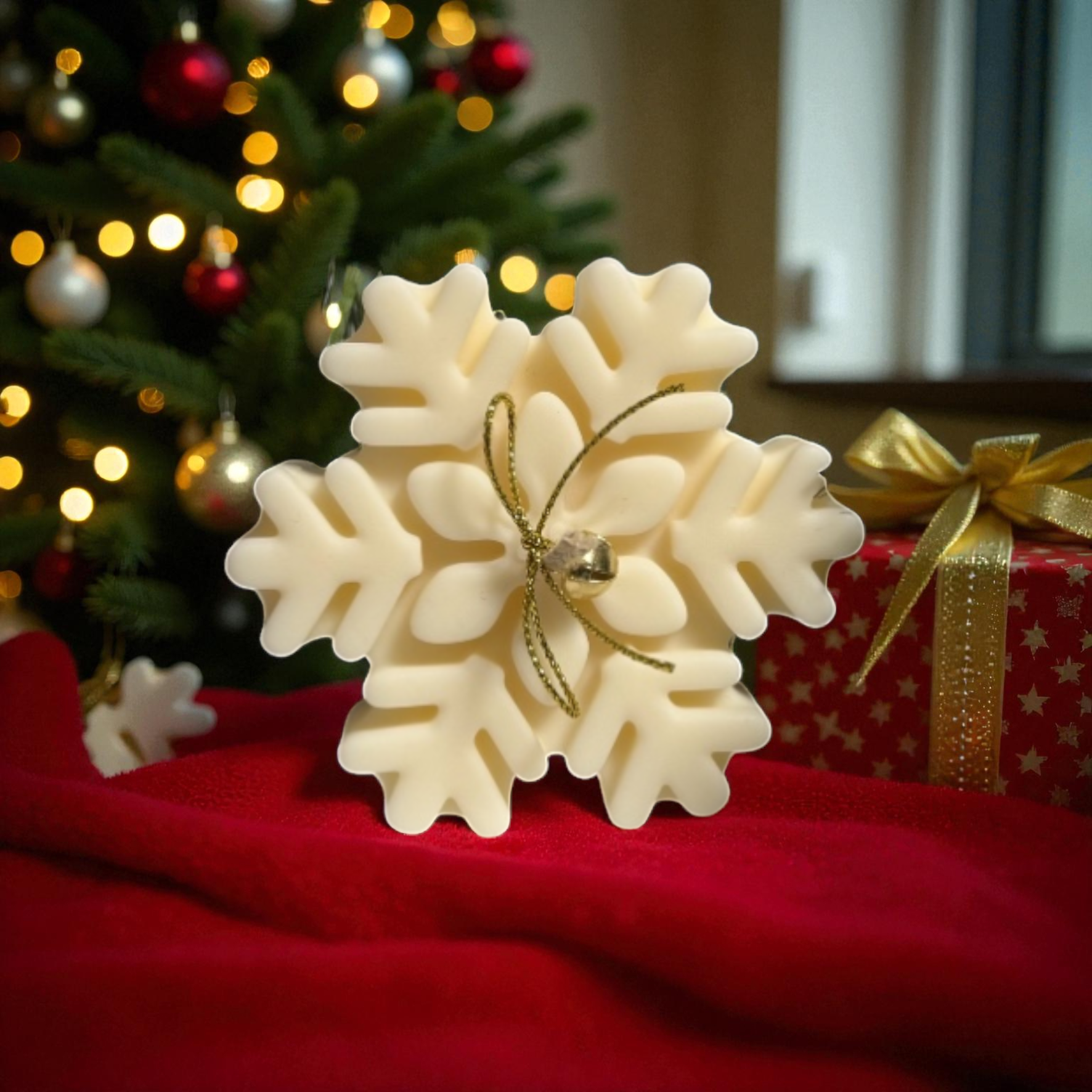 Lumanare decorativa fulg de zapada Craciun – imagine 1