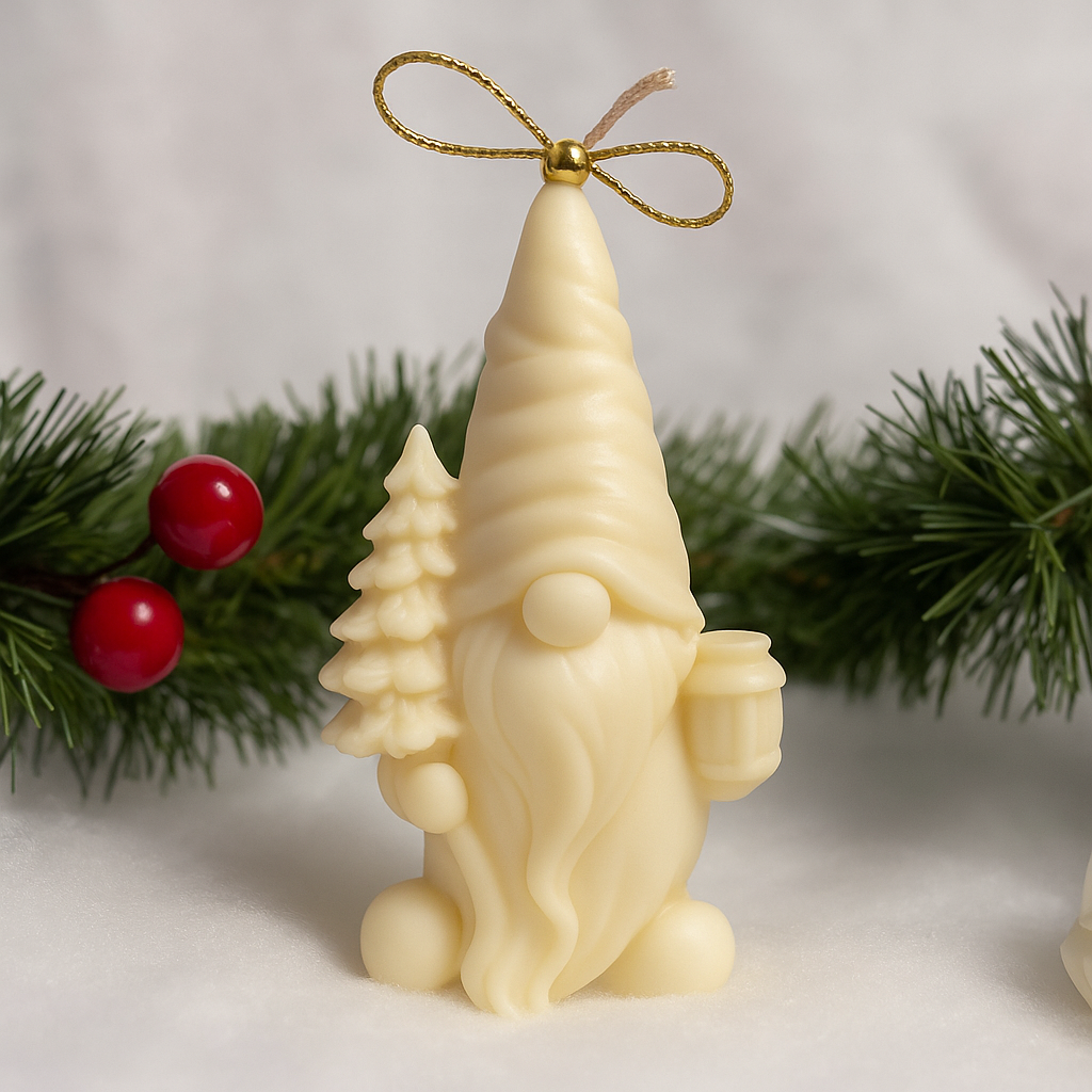 Lumanare gnom cu brad si cana Craciun – imagine 1