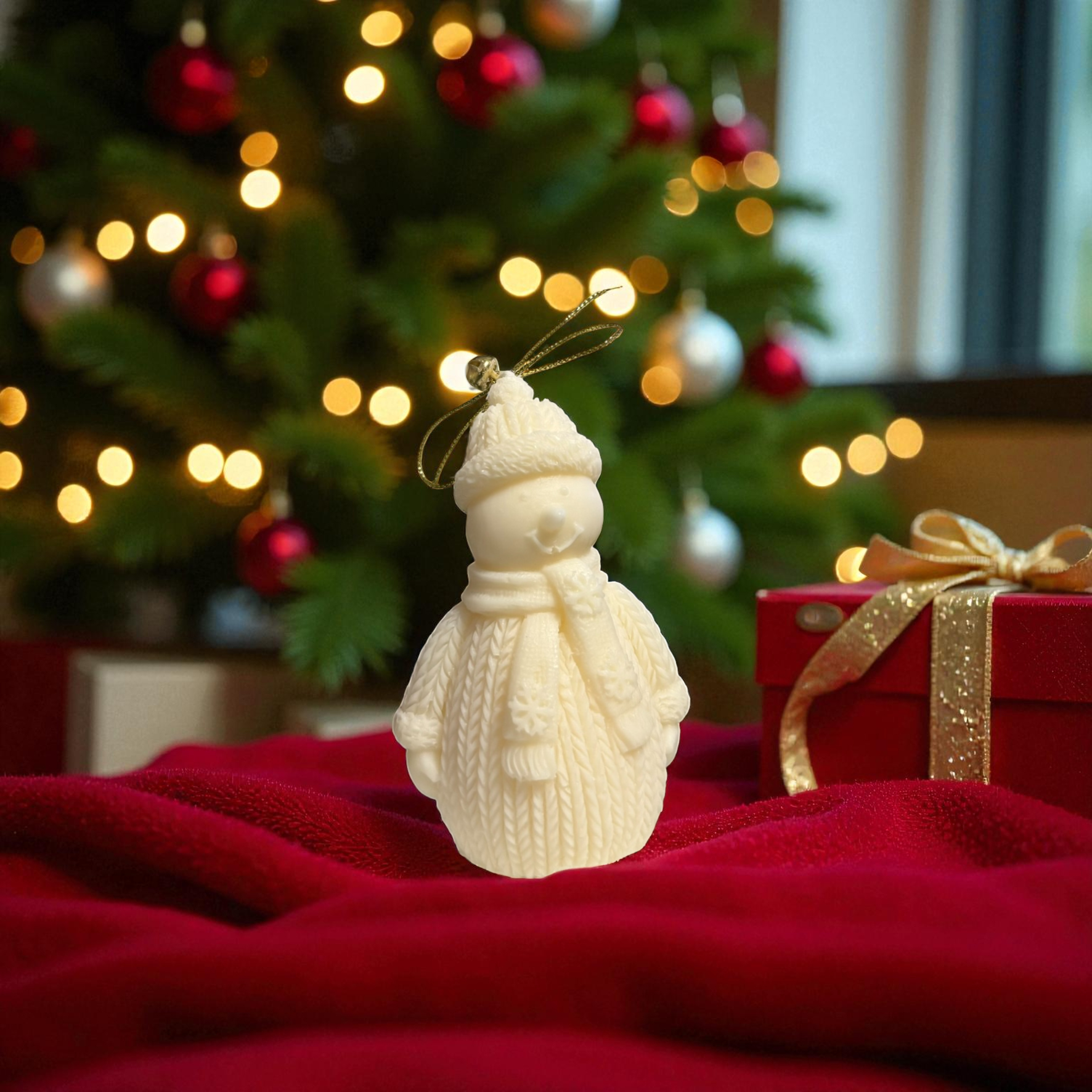 Lumanare decorativa om de zapada Craciun – imagine 1