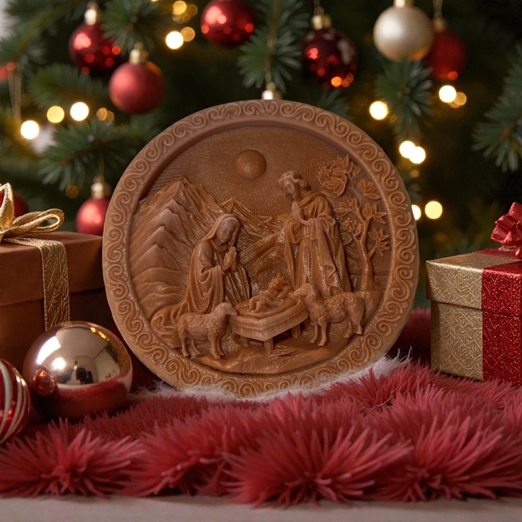 Lumanare rotunda Nasterea Domnului – imagine 1