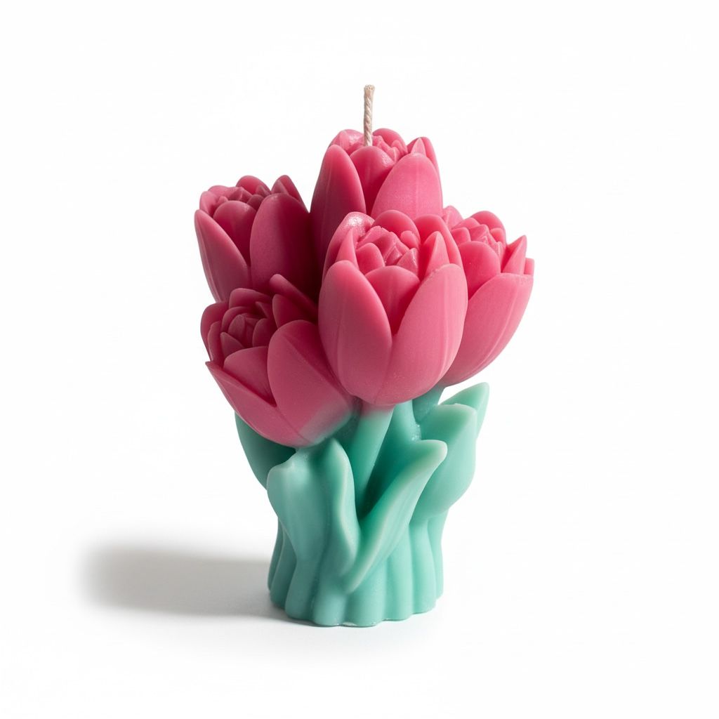 Martisor Aranjament Lalele din ceara – imagine 1