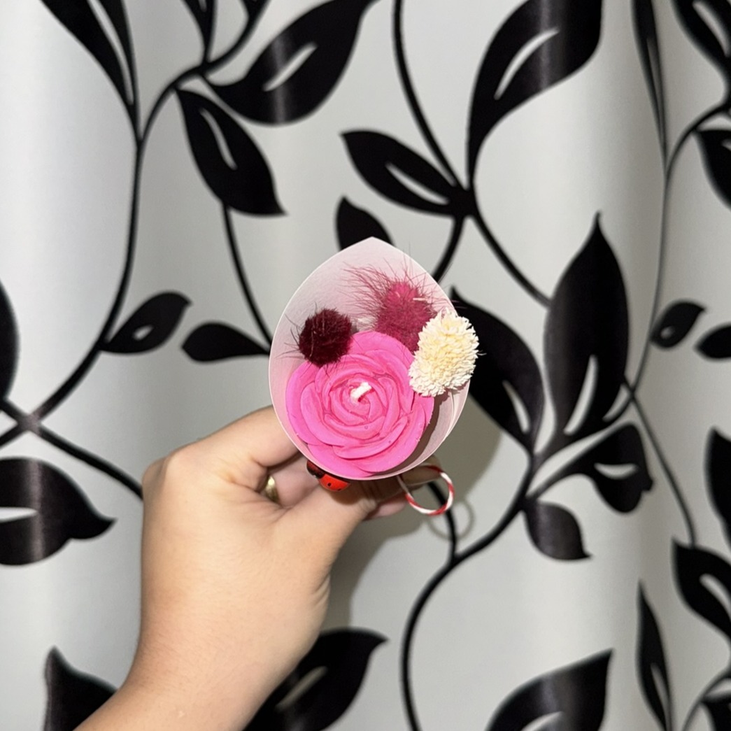 Buchet martisor cu trandafir din ceara – MINI – imagine 2