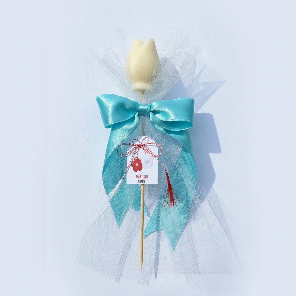 Martisor lalea pe bat diverse culori – imagine 2