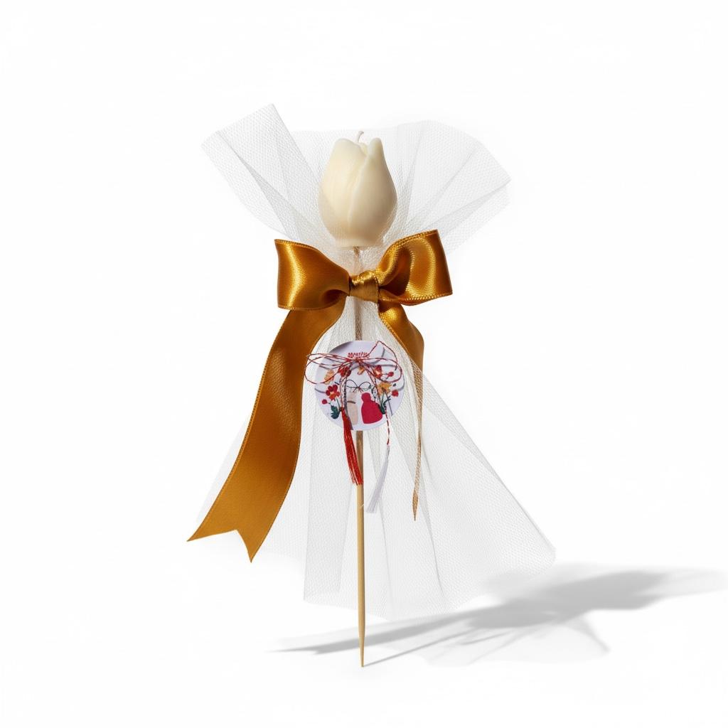 Martisor lalea pe bat diverse culori – imagine 1