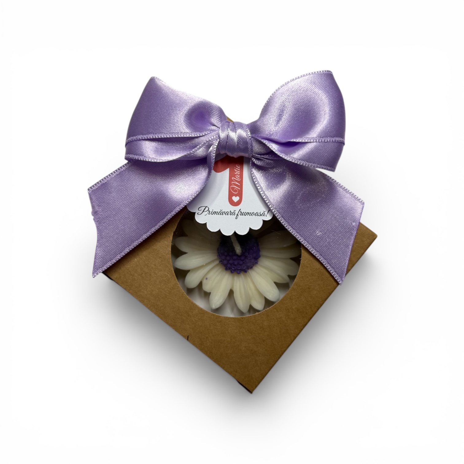 Martisor Margareta in cutie kraft – imagine 3