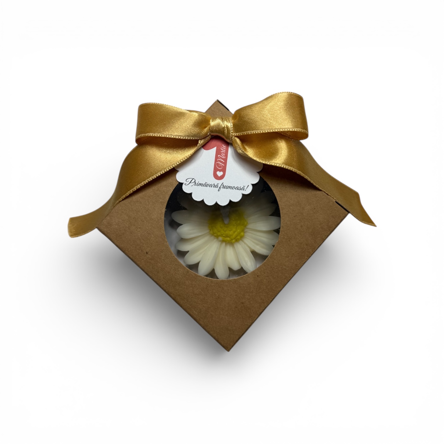 Martisor Margareta in cutie kraft – imagine 1