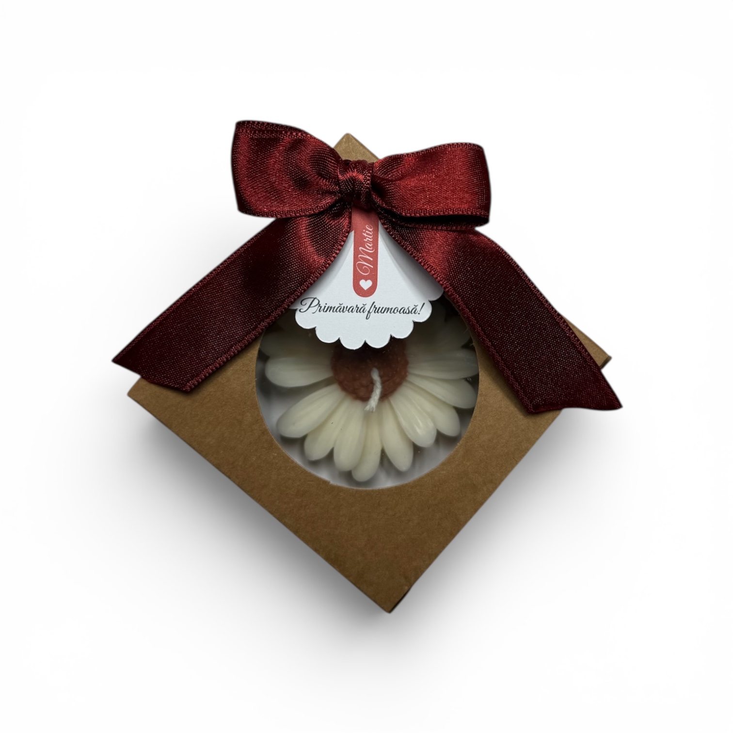 Martisor Margareta in cutie kraft – imagine 4