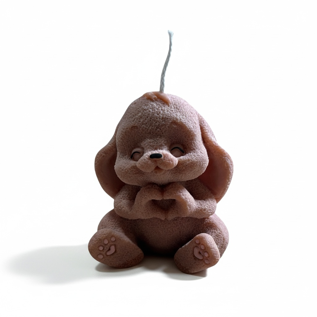 Marturie iepuras cu inimioara din ceara de soia – imagine 1