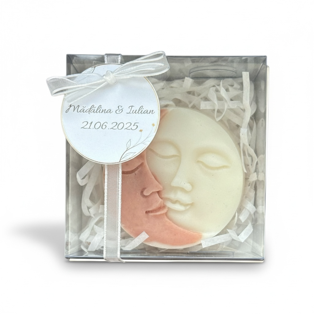 Marturie lumanare luna-si-soare din ceara de soia – imagine 1