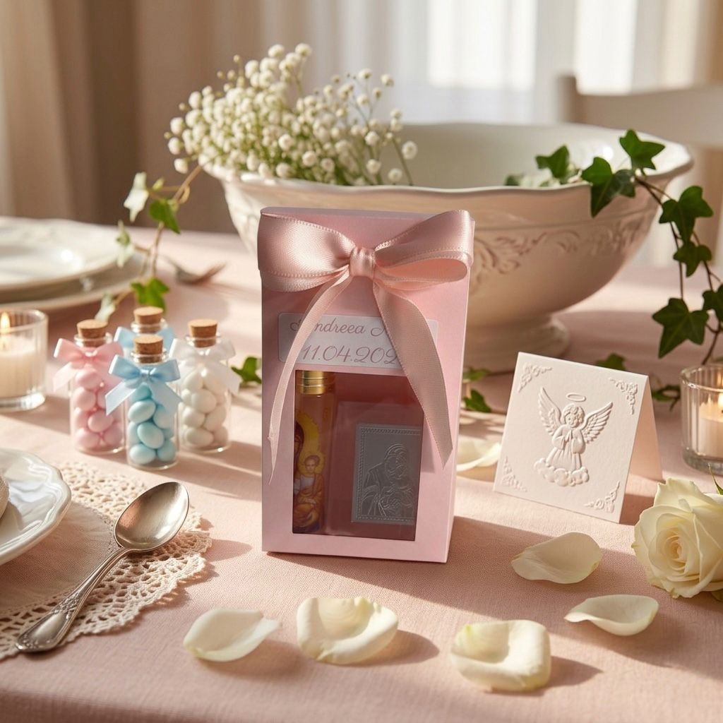 Marturii botez si nunta cu mir si iconita personalizate - cadou invitati – imagine 2