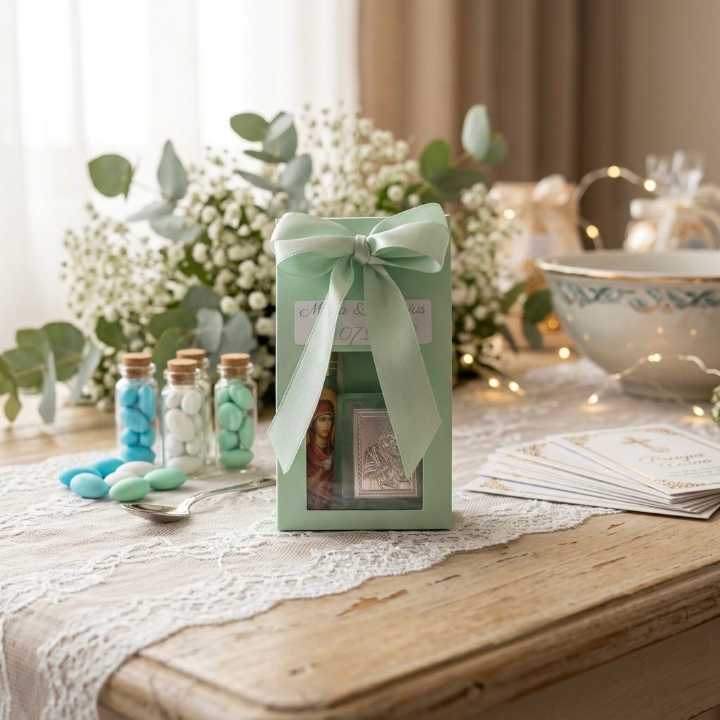 Marturii botez si nunta cu mir si iconita personalizate - cadou invitati – imagine 6