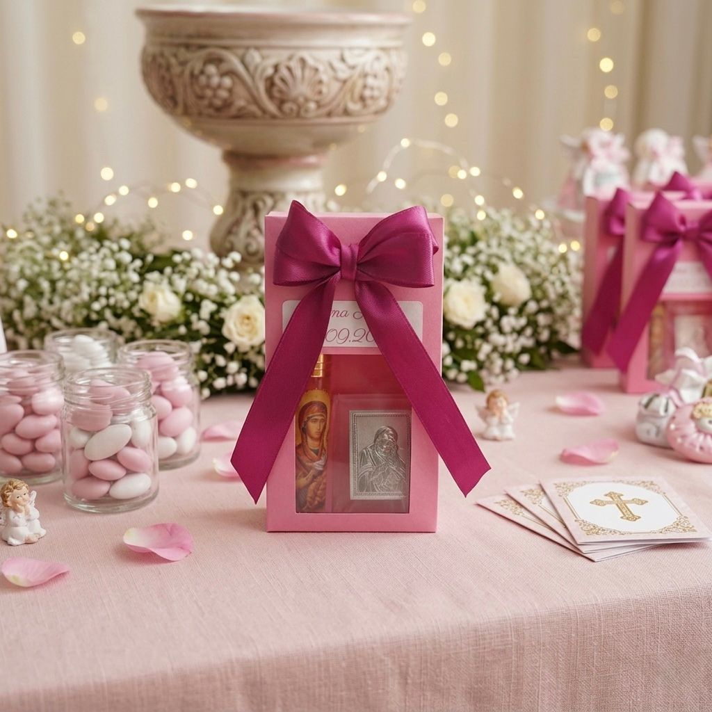 Marturii botez si nunta cu mir si iconita personalizate - cadou invitati – imagine 1