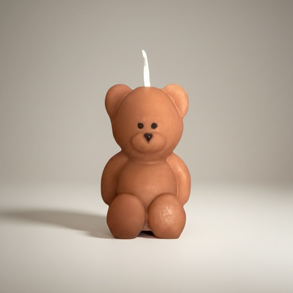 Marturie ursulet maro din ceara de soia – imagine 1