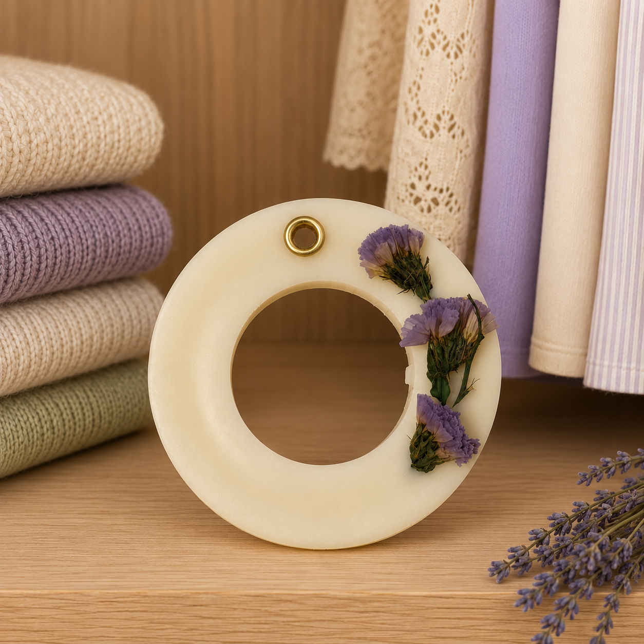 Odorizant de Dulap din Ceară de Soia Orchid Noir cu Flori Uscate – imagine 1