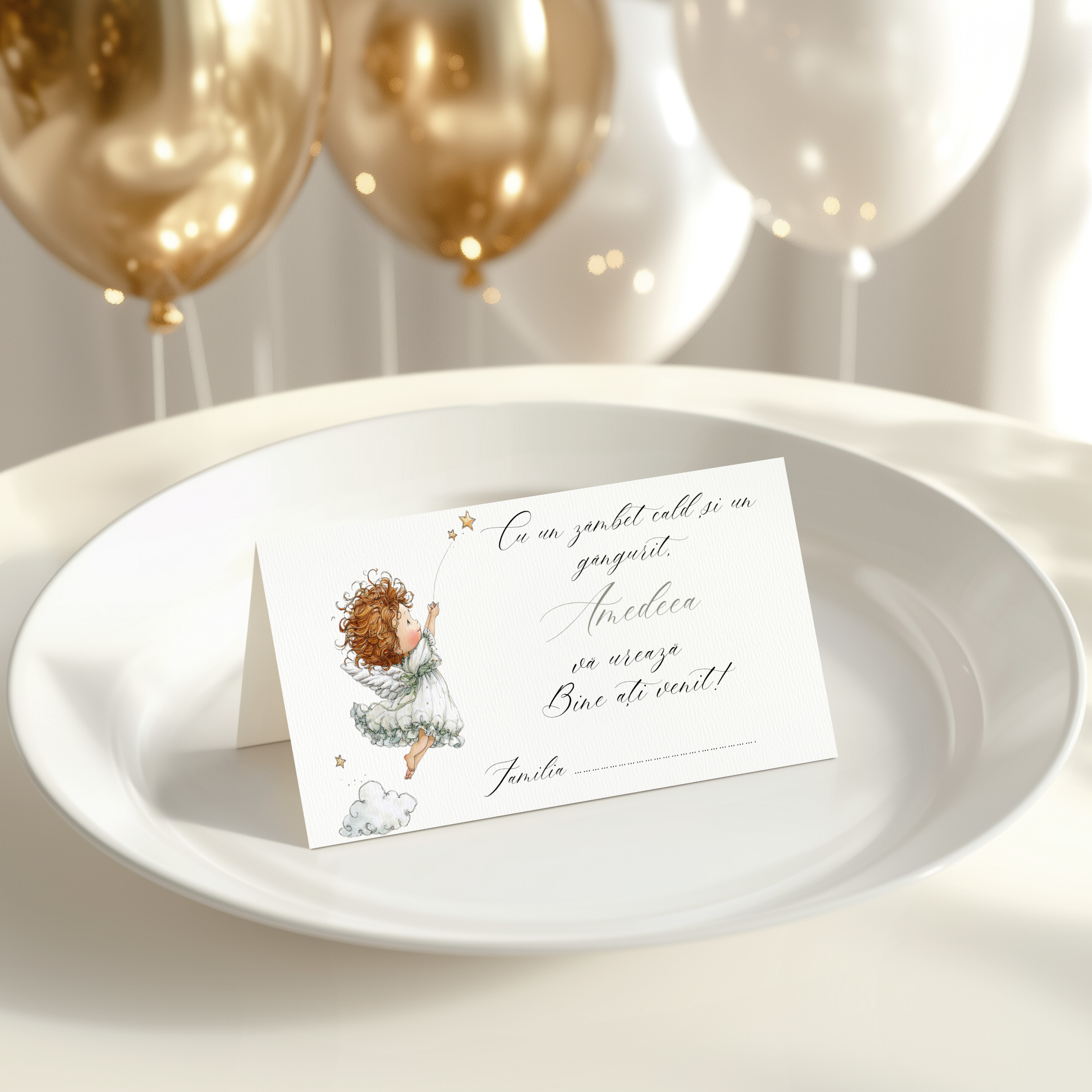 Plic de dar botez cu ingeras – imagine 1