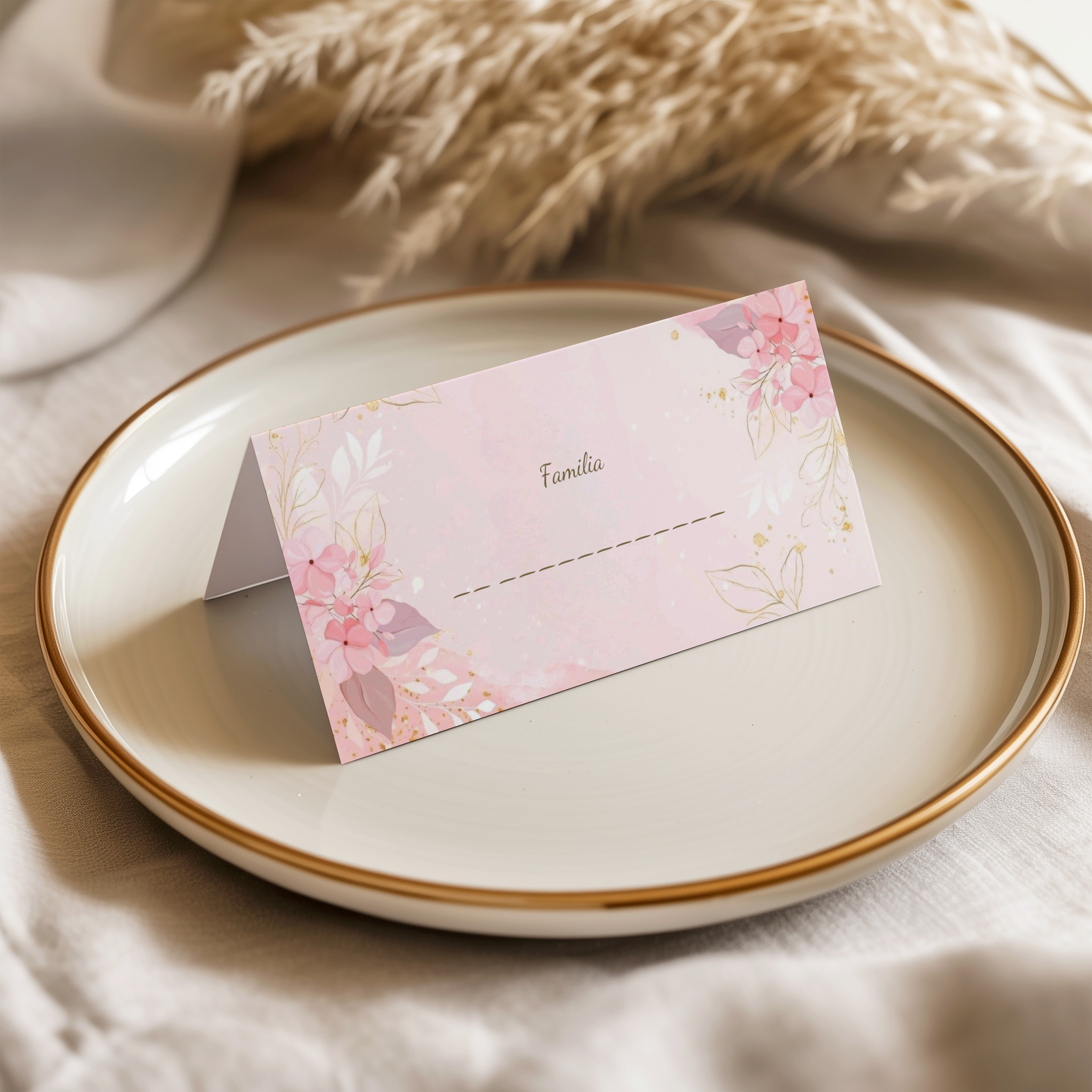 Plic de dar floral roz pastel – imagine 1