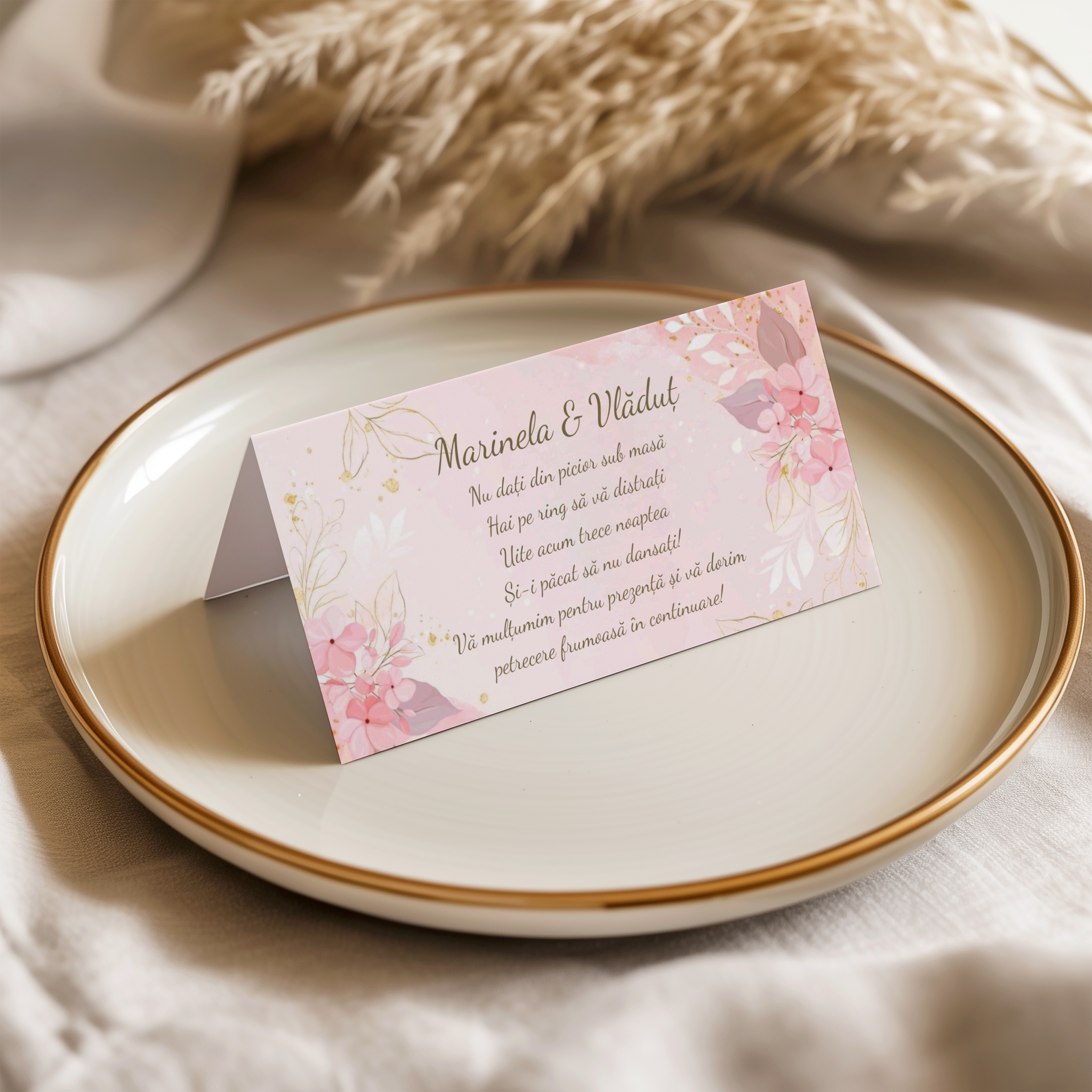 Plic de dar floral roz pastel – imagine 2