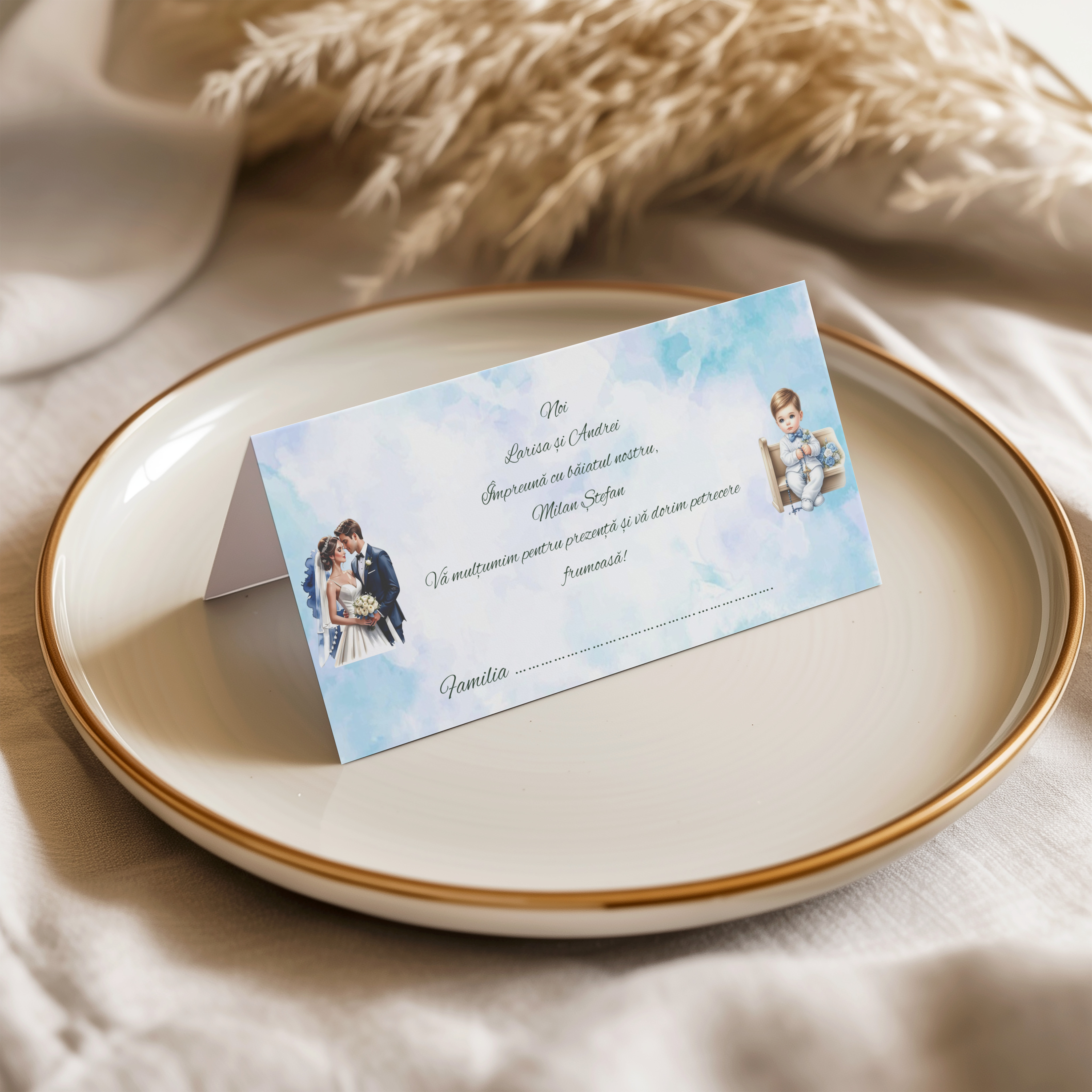 Plic de dar nuntez – nunta si botez model elegant personalizat – imagine 1