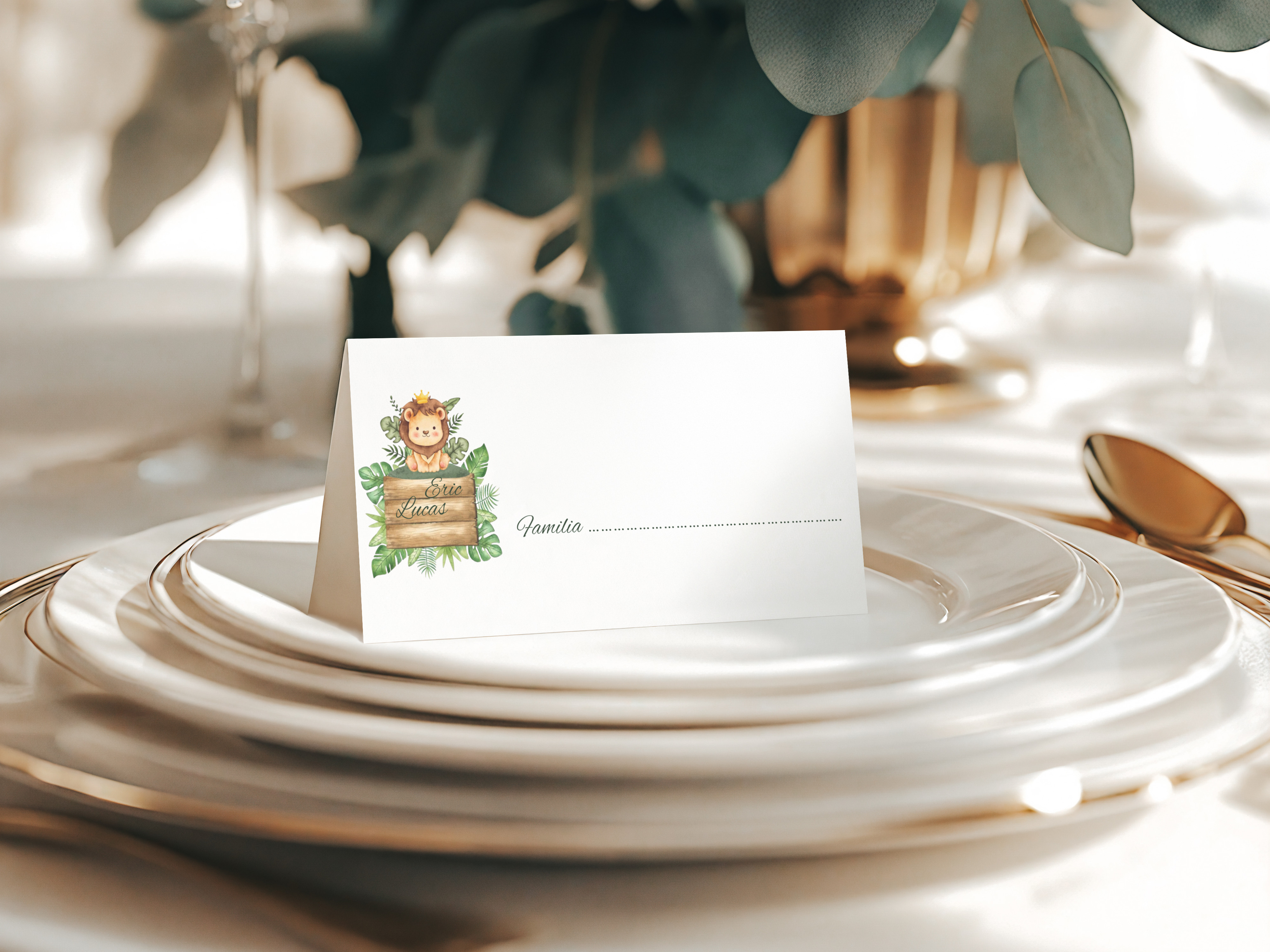 Plic de dar botez Safari cu mesaj bine ati venit – imagine 1