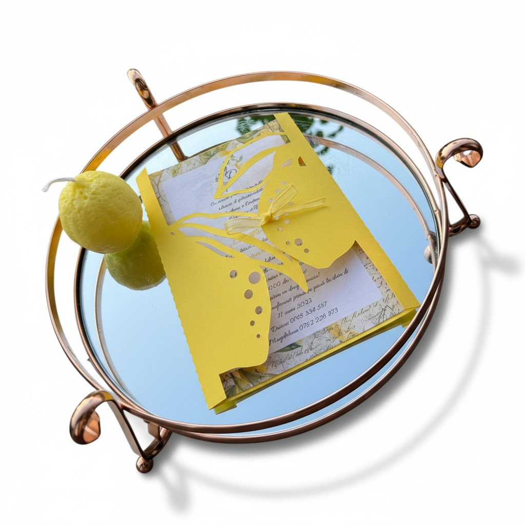 Set marturie + invitatie cu lamai – imagine 1