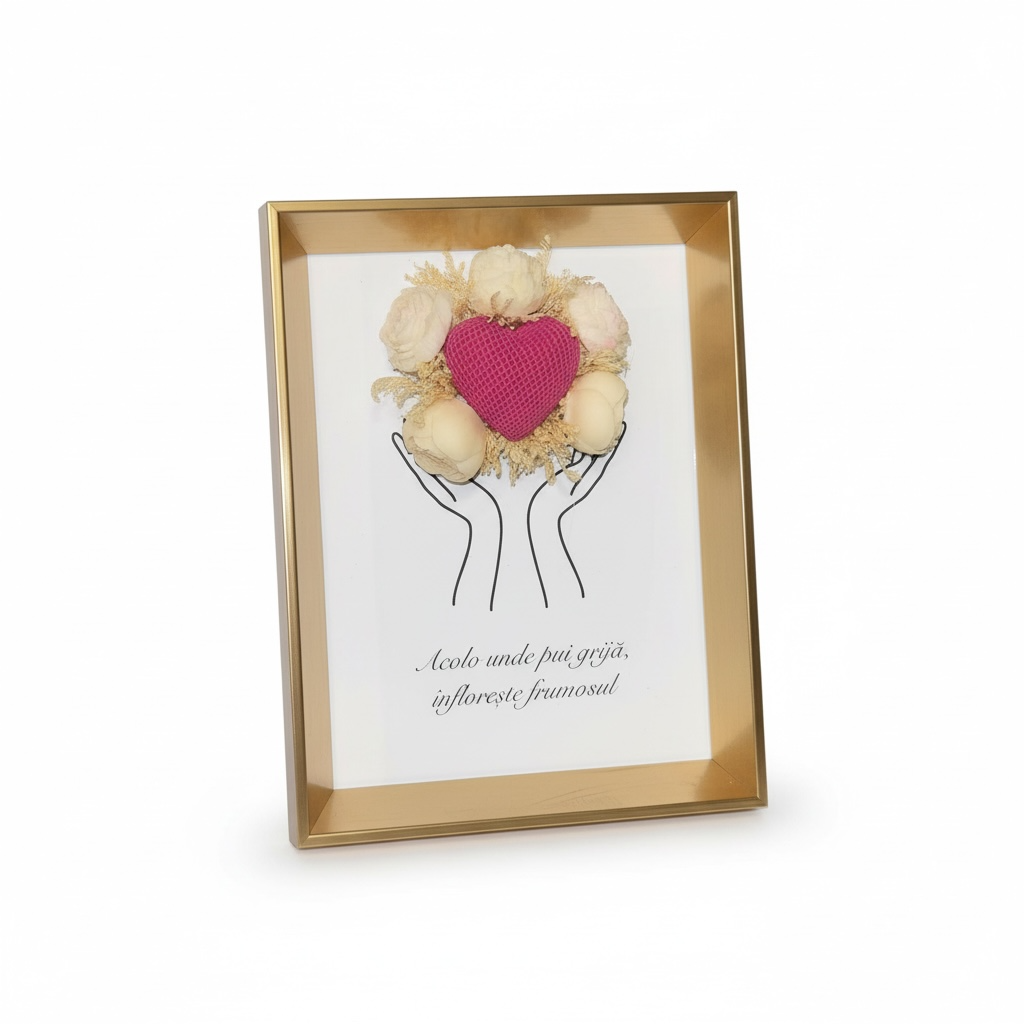 Tablou parfumat personalizat cu inima din ceara de soia – imagine 1