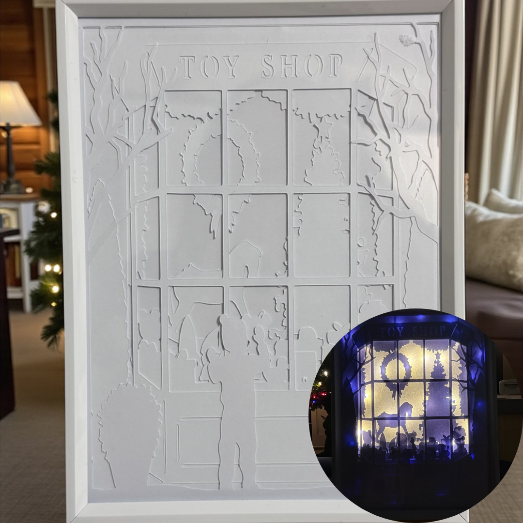 Tablou luminos din carton cu luminite – Toy Shop – imagine 1