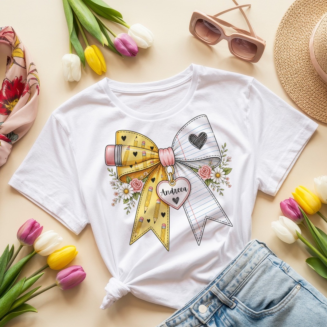 Tricou Personalizat Profesori - Model Fundă Școlară cu Nume – imagine 1